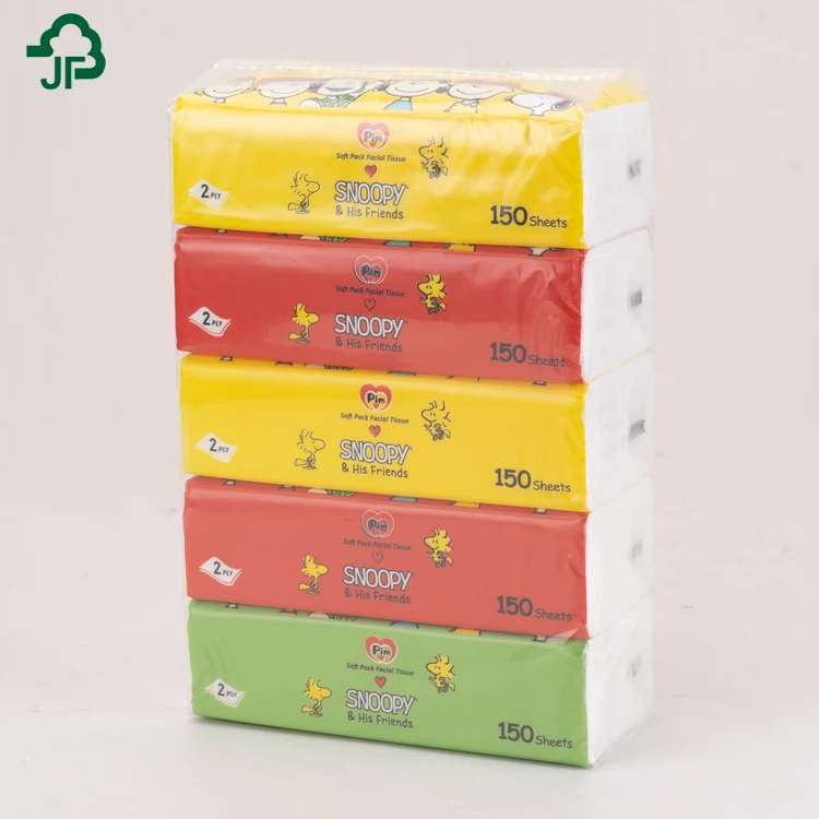 Support Custom High Quality Soft Pack Face Tissue Facial Tissue Paper In Thailand