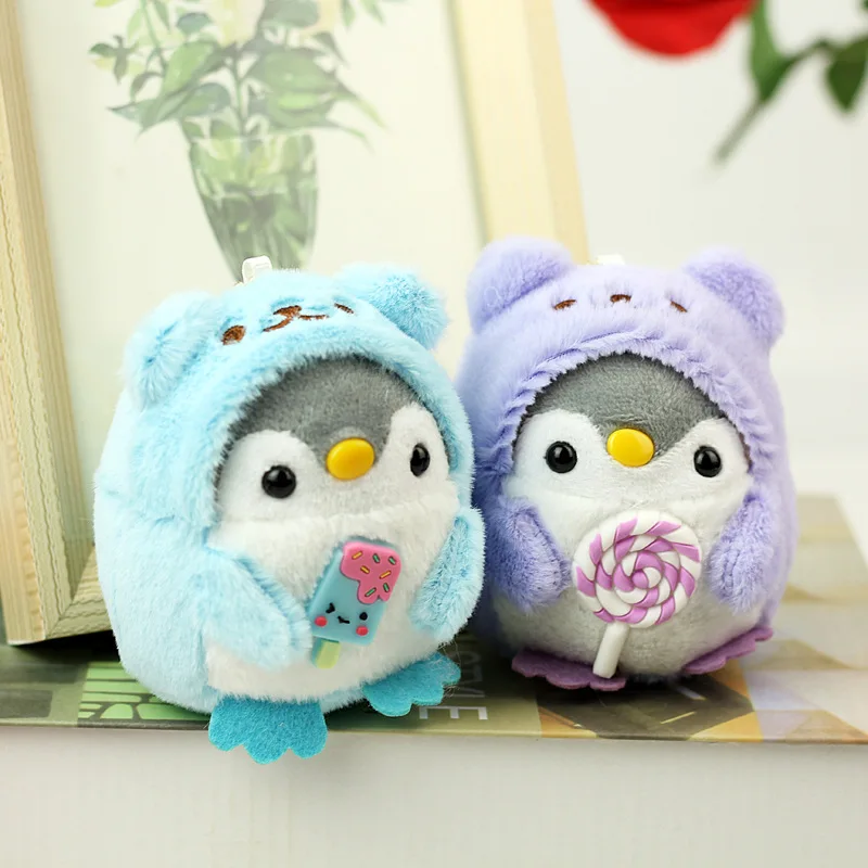 New Small Penguin Plush Keychain Cute Plushie Doll Anime Kawaii Toys for Children Pendant Keyring Woman Girl Birthday Gift