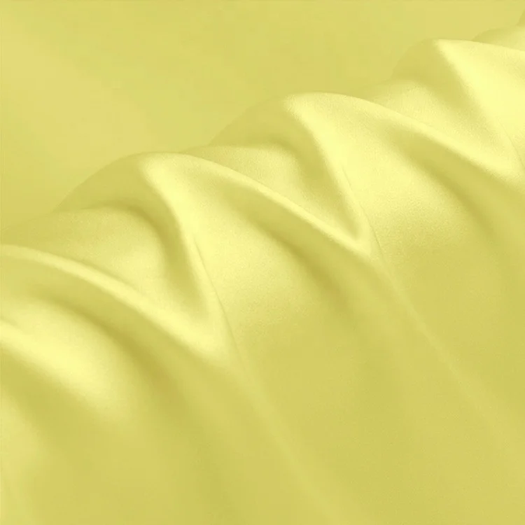 Light gold color 100% mulberry silk fabric factory direct sale price 16mm charmeuse satin for high quality sleepwear