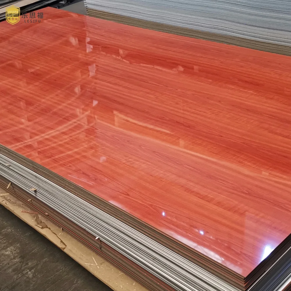 Lesifu high gloss woodgrain hpl 2440 panel furniture material 2mm 2.5mm high pressure laminate sheets 2mm formica sheet