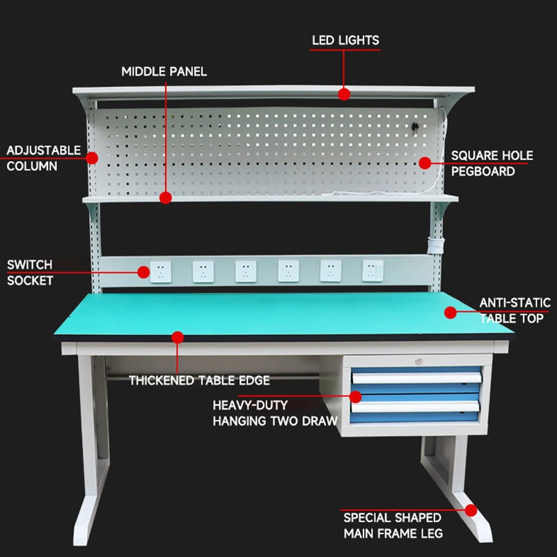 OEM/ODM Wholesale factory customization Customized factory assembly line assembly anti-static Kanban workbench with drawers