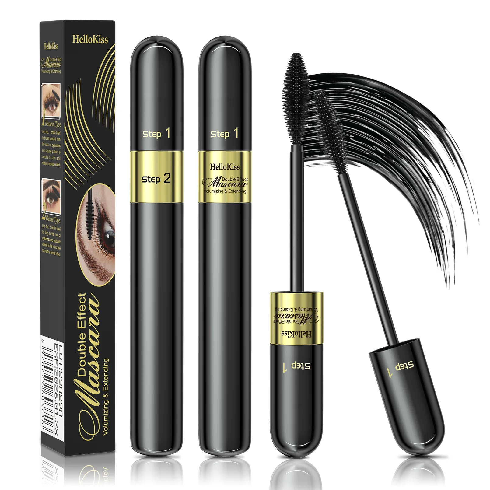 OEM Eyelash Growth Thick Extension Mascara Makeup Tool Mascara 4D Fiber Curling Eyelashes Waterproof Vegan Matte Mascara
