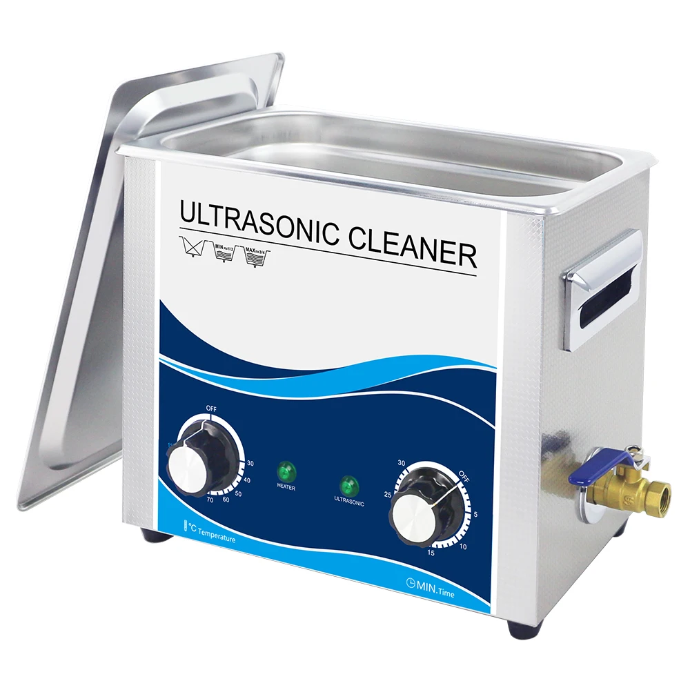 40Khz 6.5L Soaking Tank PCB Cleaning Machine for Jewelry Dental Metal Screw Mold Engine Parts Glassware Ultrasonic Bath Cleaner
