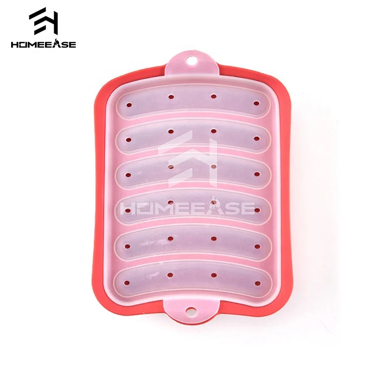Eco-friendly Kitchenware Baking Tools Home Diy Hot Dog Refrigerate Silicone Sausage Mold