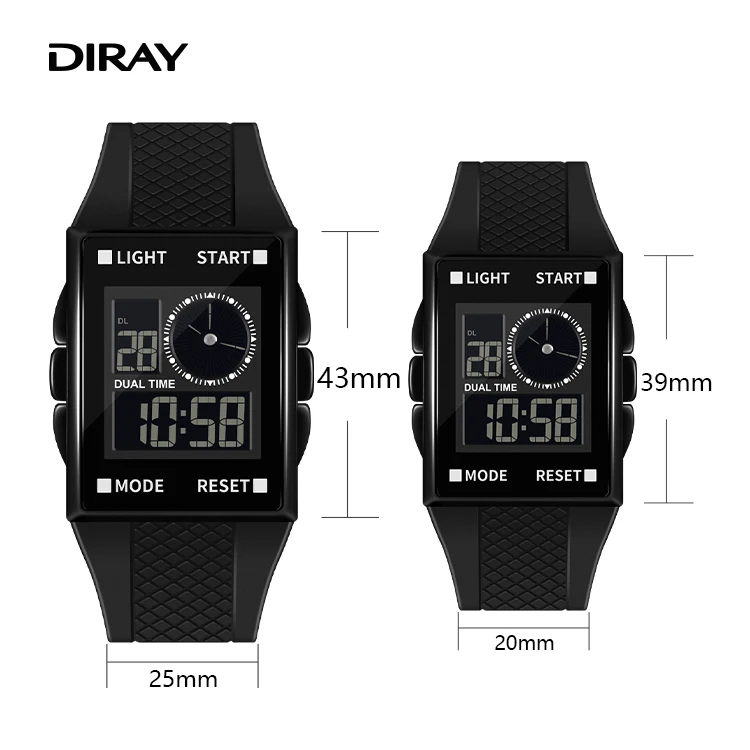 Diray smart watch 2023 Square Shape Men Reloj Deportivo Watch Two Pieces Set Digital Couple Watch For Men And Women
