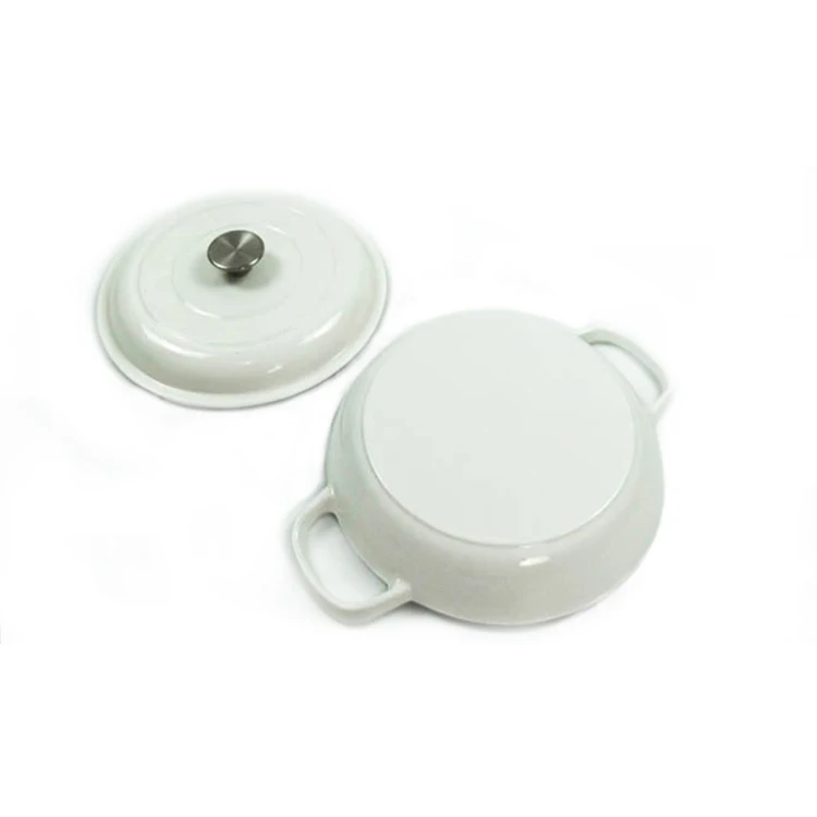 2in1 cast iron double dutch oven with frying pan die casting pot frying pan cast iron non stick square bbq grill pan