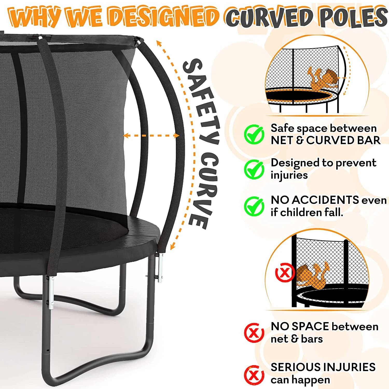 Outdoor Trampolines jumping entertainment 8FT 10FT 12FT Trampoline for children with safty enclosure