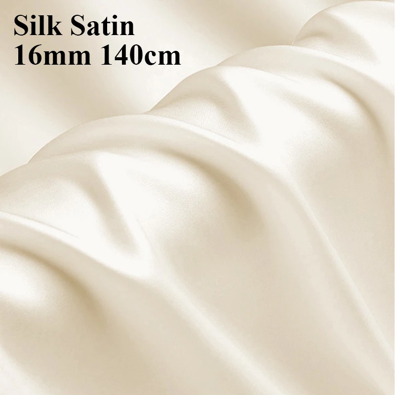 wholesale 100% pure silk fabric 16mm plain dyed charmeuse silk satin fabric for long silk satin kimono robes nightgowns