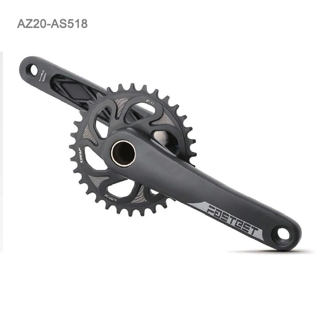 Black Siver single sprocket 170 mm 8m chainwheel belt drive cycle part bicycle crankset