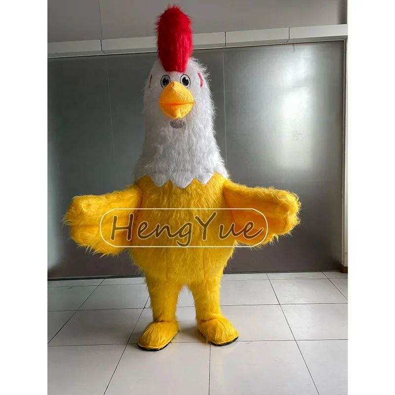 Hengyue надувной костюм-талисман желтой Красной курицы Костюм Петуха животных косплей талисман для прогулок тематическое платье карнавала
