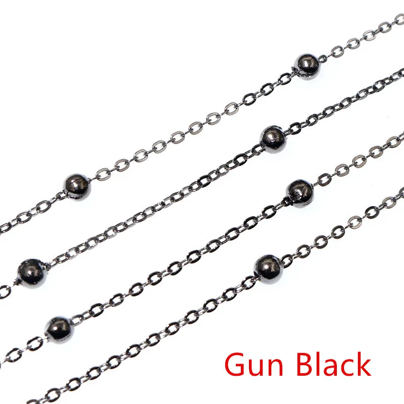5 Meters/lot 3.5mm Ball Chains Bronze Gold Silver Color Handmade Necklace Bracelet DIY Jewelry Making Findings Accessories