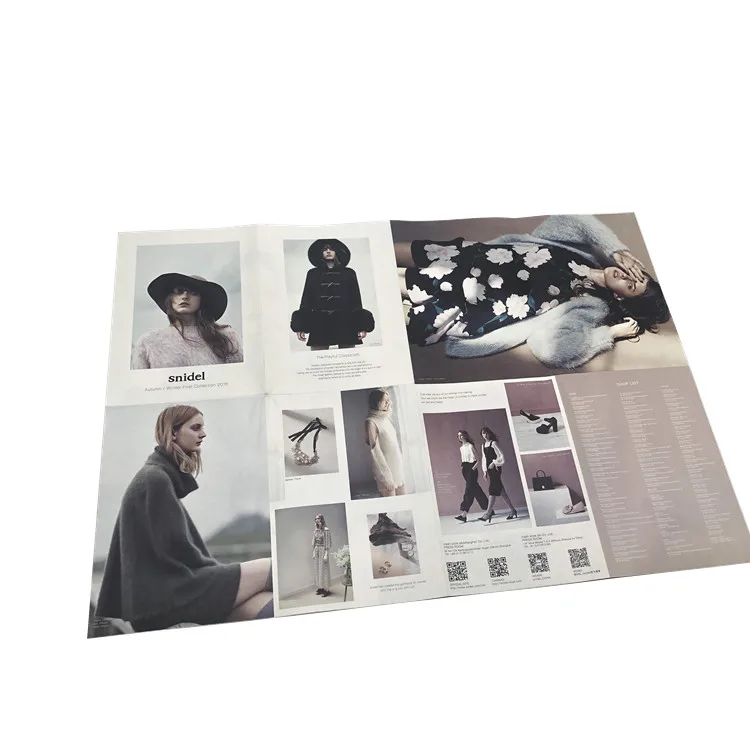 High quality custom offset print A3 full color folding poster printing for advertising