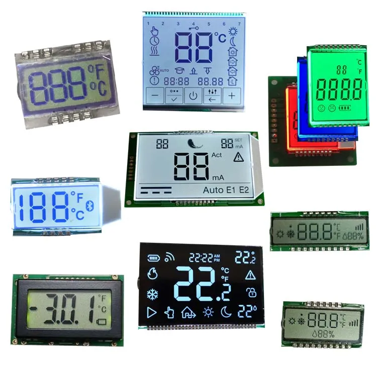  Customized Size TN FSTN VATN BTN Black VA LCD Display Custom 7 segment Monochrome screen for Digital Temperature