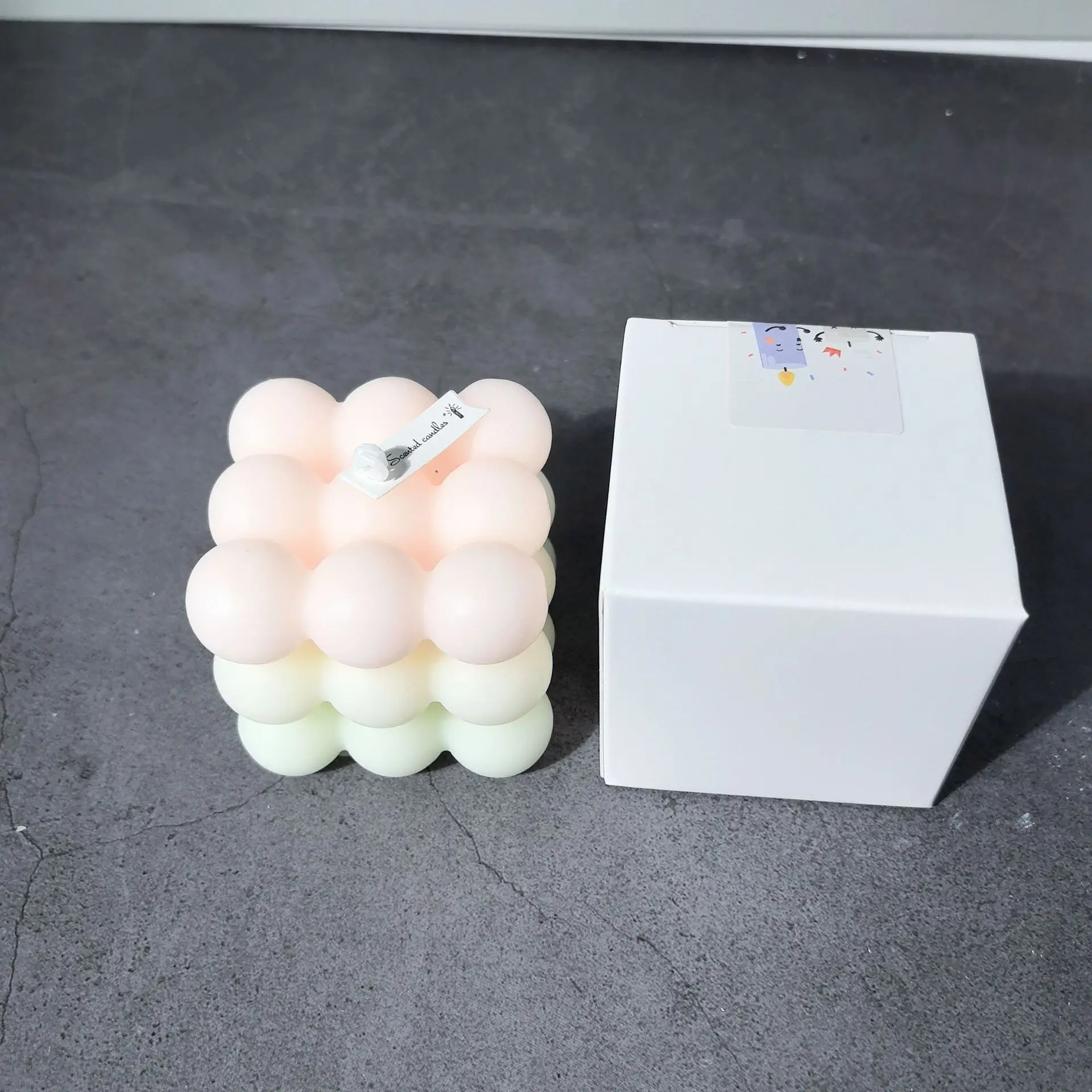 Party holiday supplies souvenirs gifts Bubble Cube Design candles home decor luxury candles home Fragrance Scented Candle