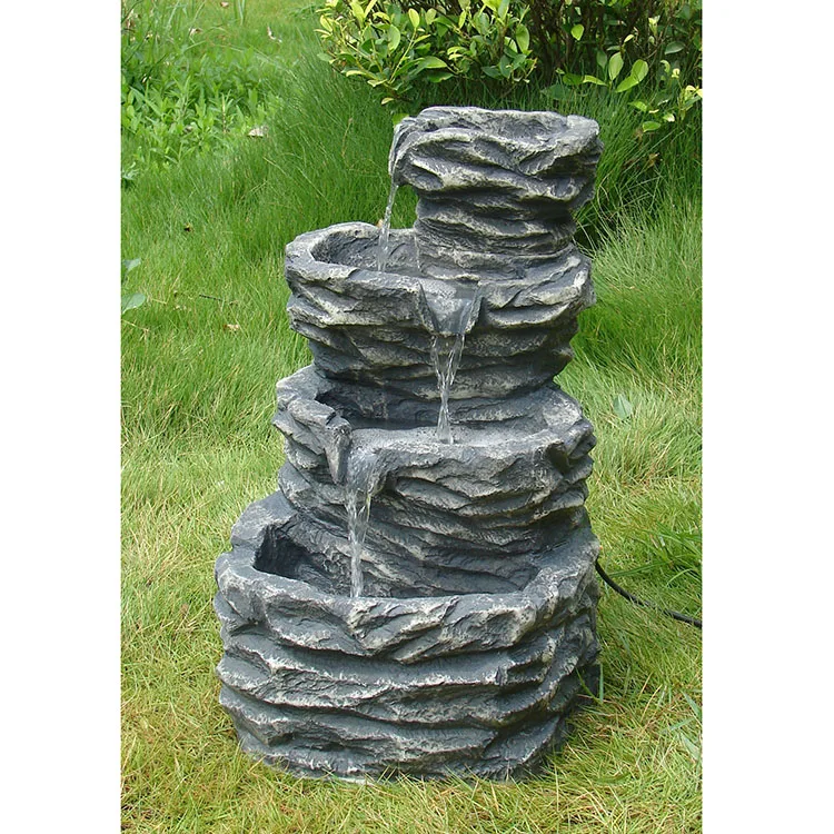 Декоративный современный уличный фонтан из искусственного камня