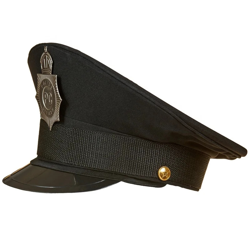 
Party Cosplay Metal Badge Navy Blue Uniform Hat Officer Military Army Pilot Police Peaked Cap 