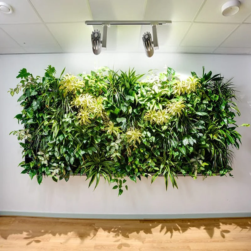 Гуанчжоу Заводские продажи Крытый Пейзаж украшения Искусственный Зеленый мох растение трава стена для продажи