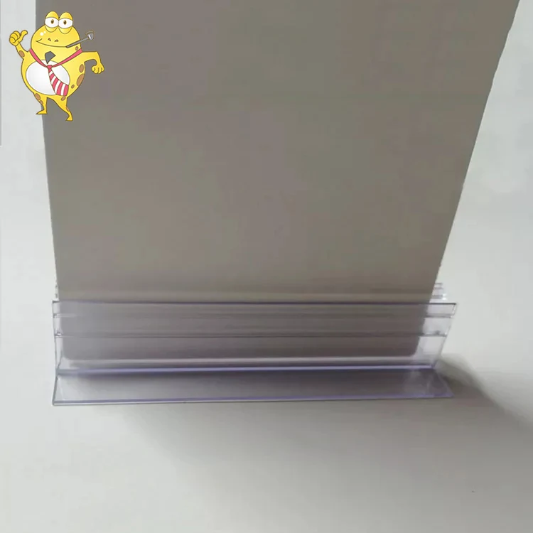 LAOHAMA PVC Clear  Menu Card Label Holder Display Sign Holder