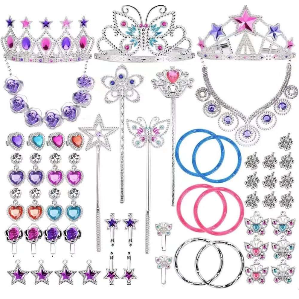 Children Headdress crystal tiaras Headwear Cute Princess Crowns princess accessories For Girls cosplay Kids princess filler