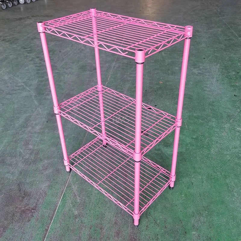Chinese Factory Rack Shelf Production Metal Wire Storage Shelving Unit For Home And Hospital