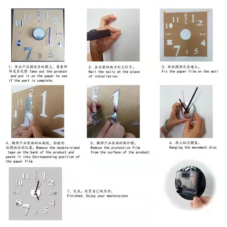 3D DIY Frameless Wall Clock Home Decorative Clock Sticker for Living Room Bedroom Office Wall Clocks