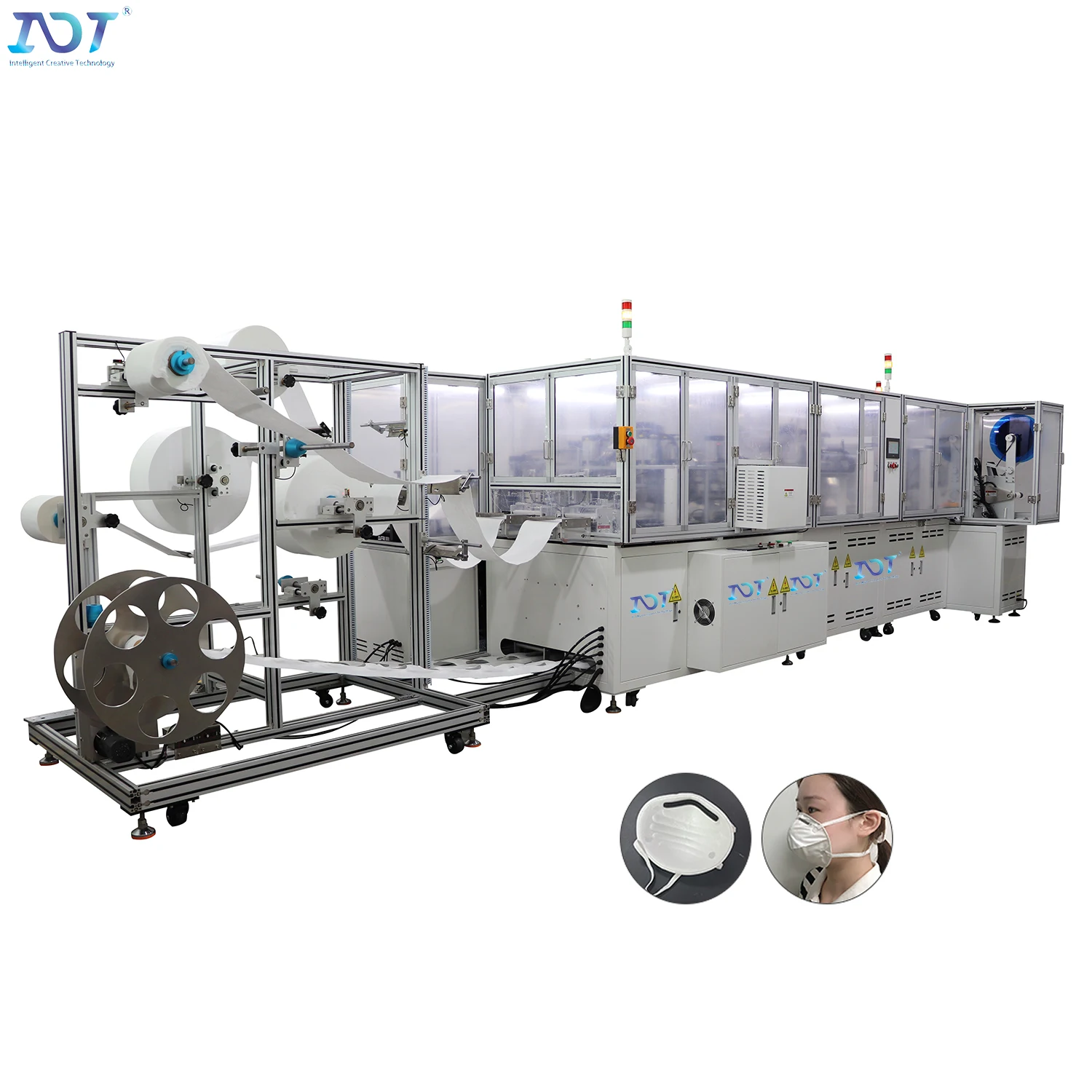 Custom High Speed Automatic 5 Ply FFP2 FFP3 Mask N95 Dust Cup Surgical Face Mask Making Machine