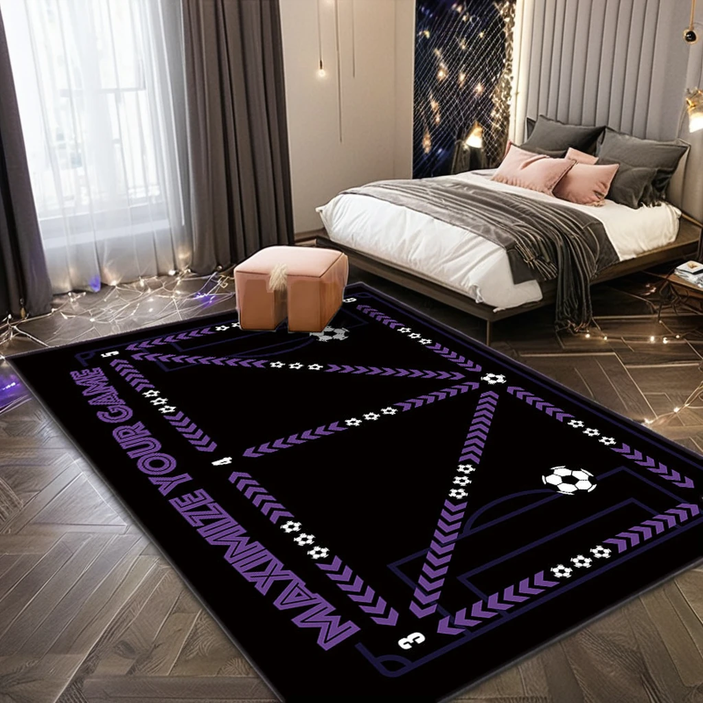 24-Piece Interlocking Brown Bohemian Area Rug Set 8x12 Kids Rug Ivory/Black Home Prayer Space Living Room Carpet Wall Tapestry