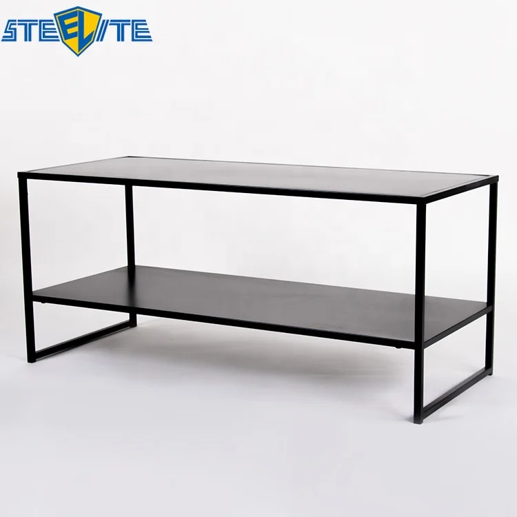 Лучшая цена металлическая полка для ТВ черного ТВ НОМЕР ПОЛКИ 2-х уровневые Стальная Полка под ТВ настенный кронштейн для телевизора