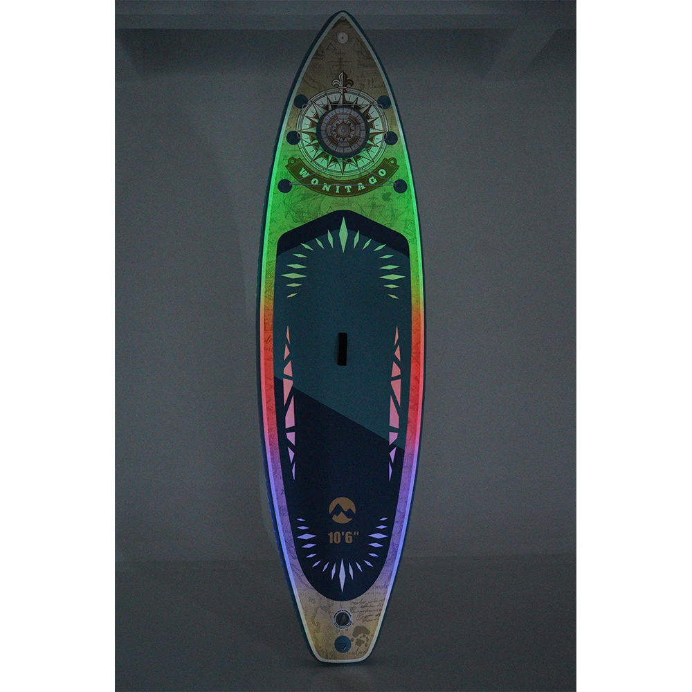 2024 new arrival stand up paddle board inflatable sup boards with led lighting for night paddling