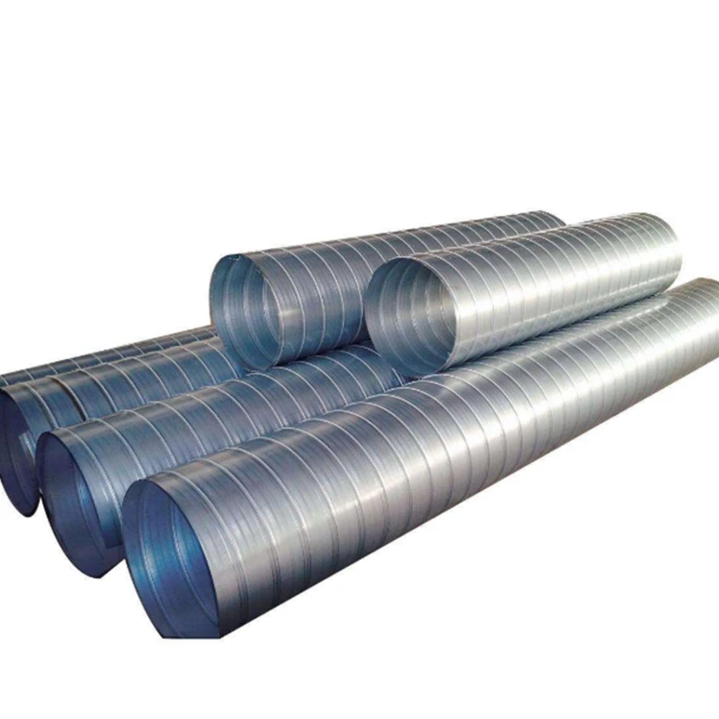 Galvanized Steel Spiral Duct Outdoor Ventilation Wind Tube Aluminum Foil Wood Factories Hospitals Gyms Parks Dining Areas