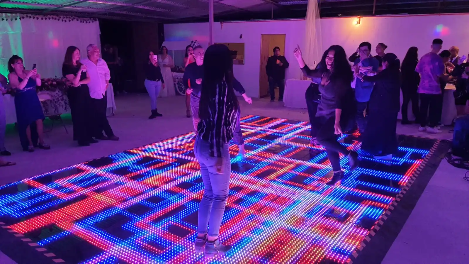 Illuminated led dot RGB Visualisation Video Disco Floor