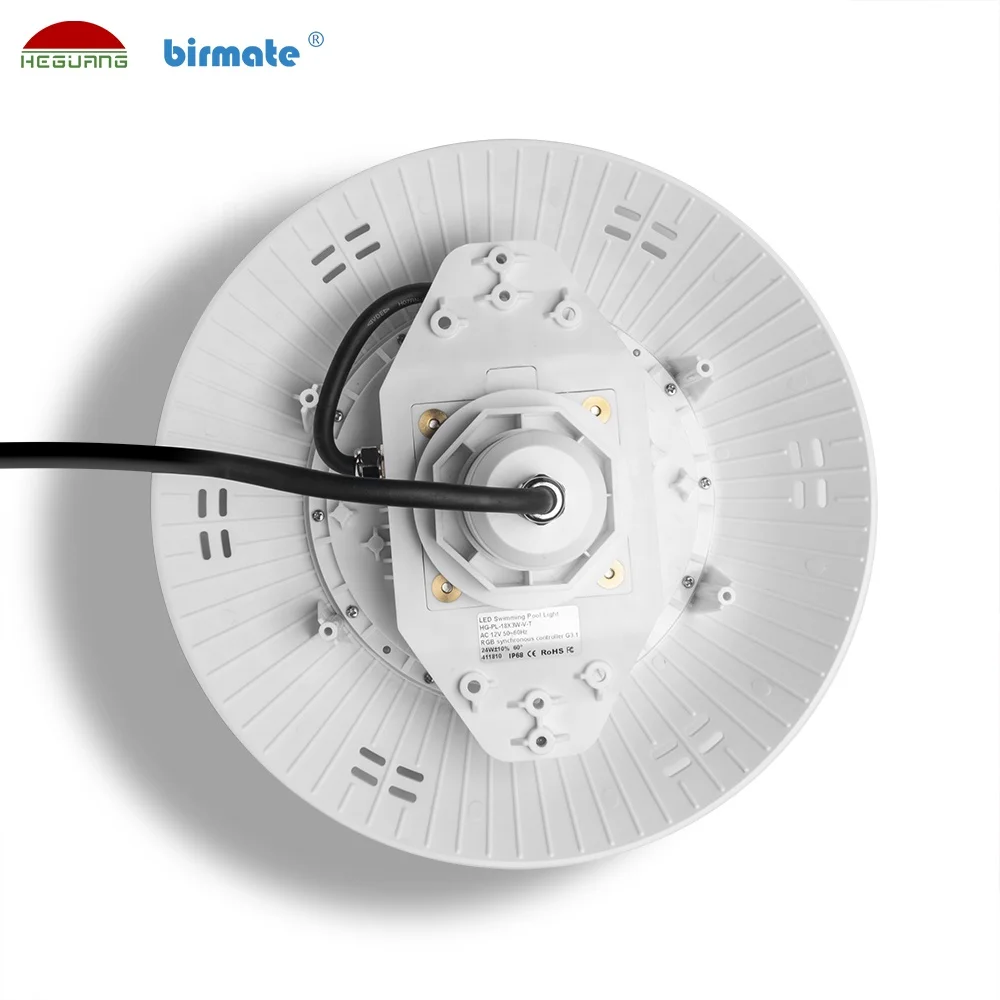 12V  IP68 Waterproof Connector IP68 Underwater LED Swimming Pool Light 12W Concrete vinyl fiberglass