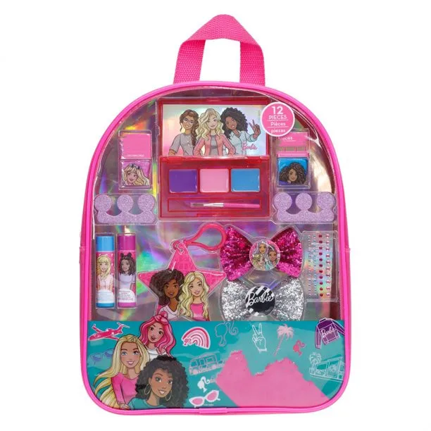 Factory price girls gift beauty cosmetics set dress up toy kids kit makeup backpack