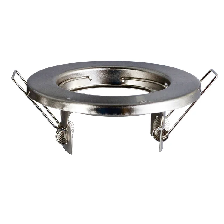 10x Modern GU10 Downlights for Ceiling, Round Matt White Metal Frame for Recessed Ceiling Lights, Tilt Swivel Spotlight