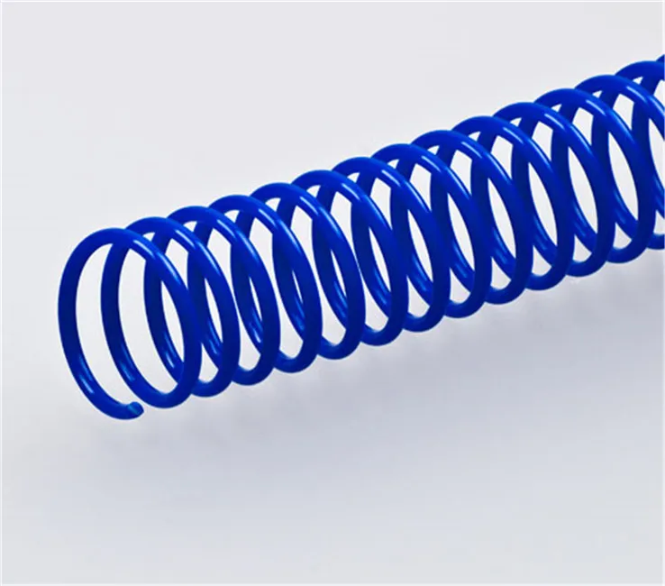 Colorful A4 A5 Size Plastic Material Binding Supplies PVC Plastic Spiral Coil Spring For Binding