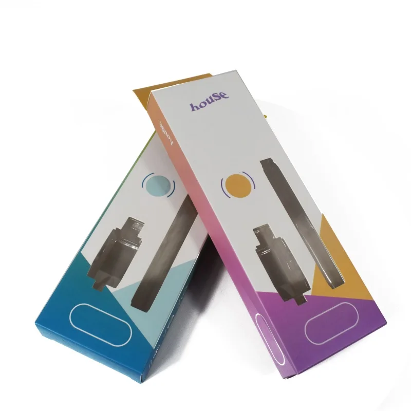 Custom logo 0.5ml 1ml cartridge packaging disposable paper gift box slim battery pen rigid box glo cartridge packaging