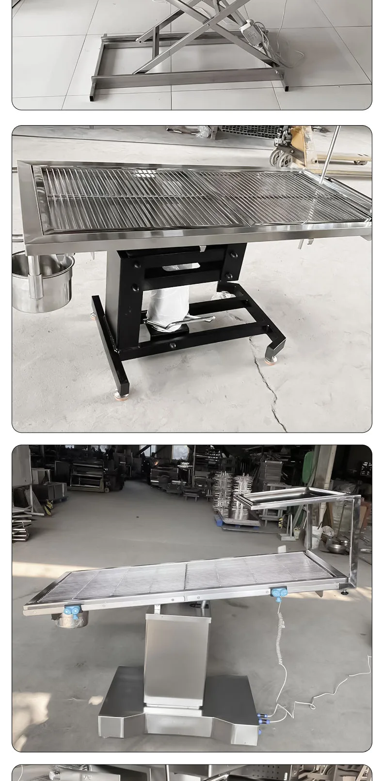 304 Stainless Steel Hydraulic Lifting Constant Temperature Operating Table Pet Cat Dog Animal Hospital Diagnosis Treatment