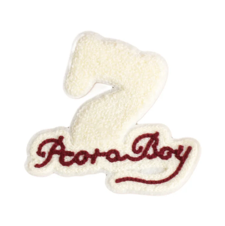 
High quality custom chenille embroidered patches towel patches wholesale with low MOQ 