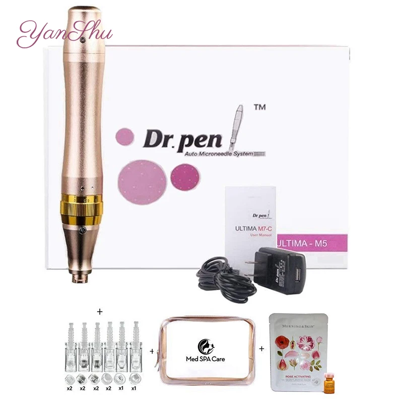 
China Factory Hot Sale Rechargeable derma roller pen Adjustable micro needling derma pen for Body Face Massager 