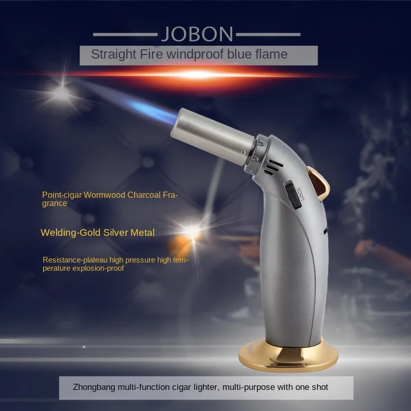 Jobon ZB599 Запираемая прямая ветрозащитная надувная зажигалка оптовая продажа сигар