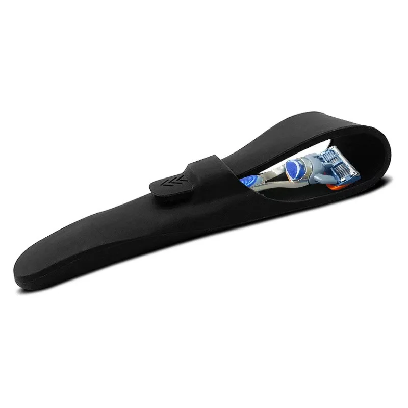 Lohas Portable silicone razor case soft shaver cover bag waterproof safety razor travel case for home travel use