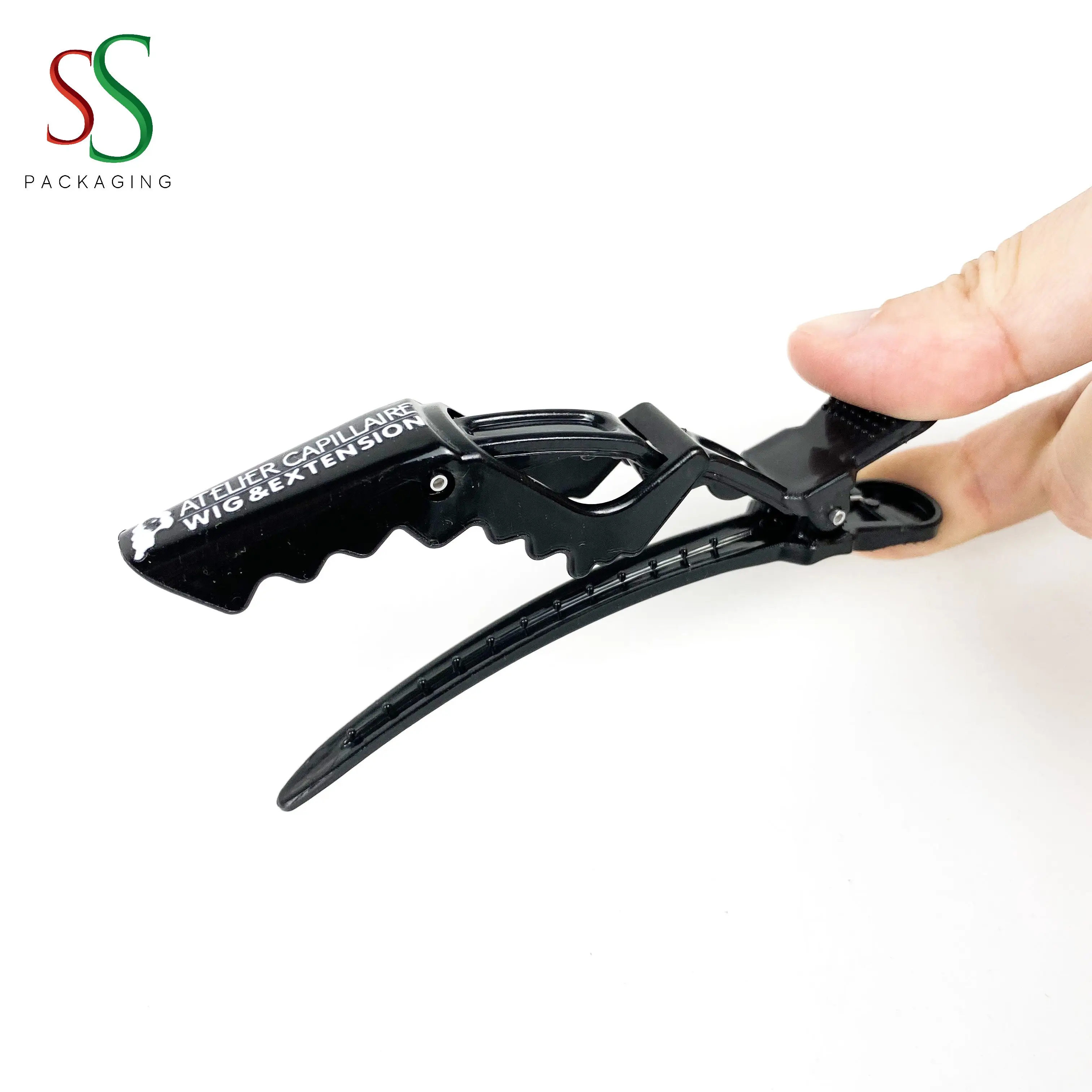 wholesale custom logo salon hair accessories for women style hair sectioning crocodile  clip