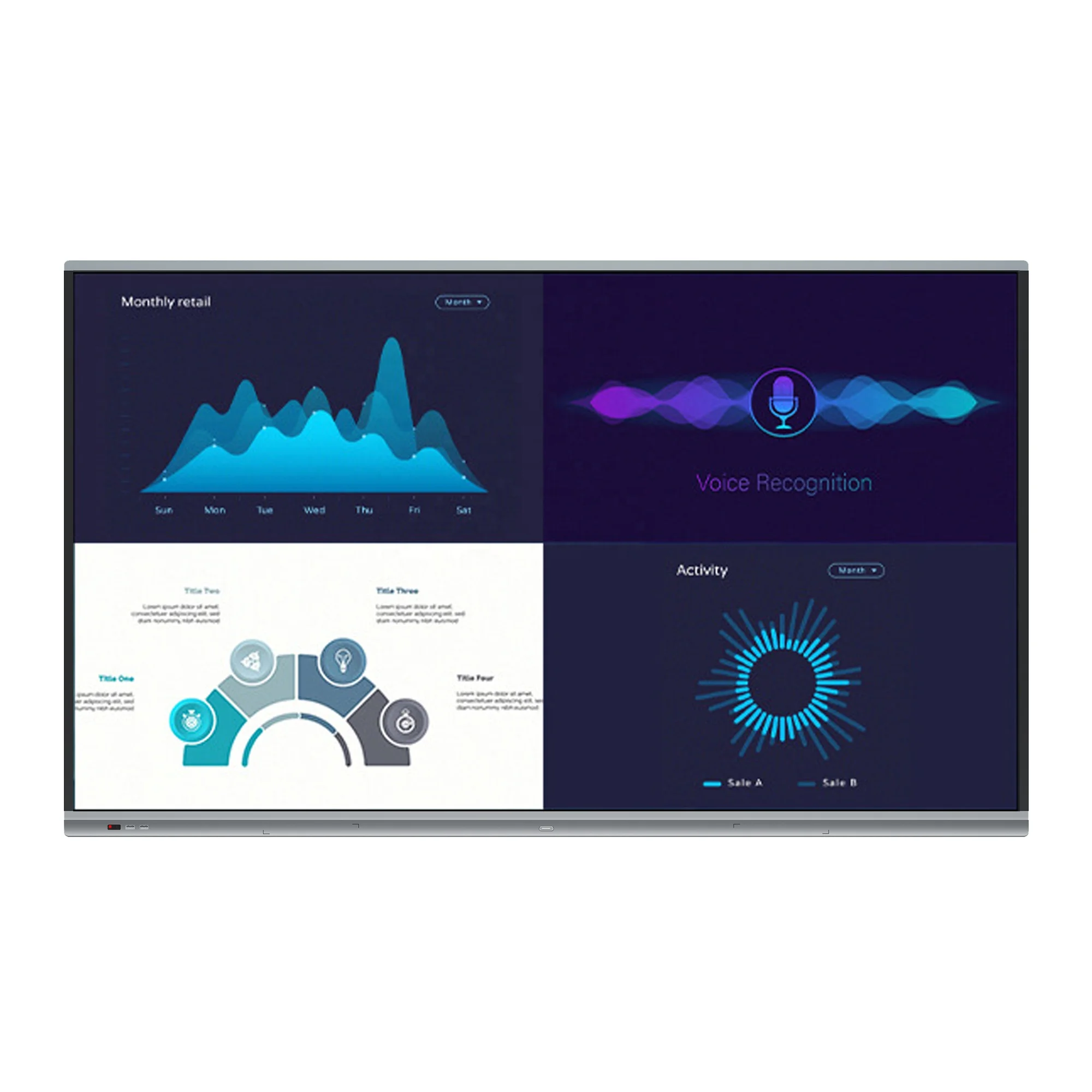 Electronic Interactive board 55 75 85 inch Video conference system all in one tablet computer 4K HD training teaching Classroom