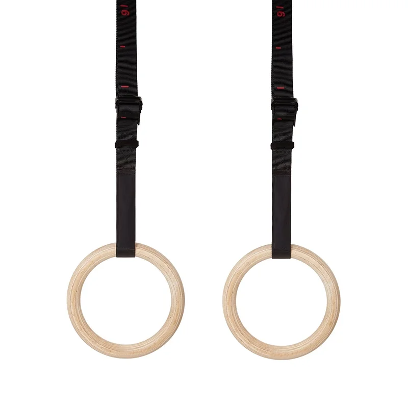 Wood Gym Rings for Gymnastics Training and Match Customized Logo available