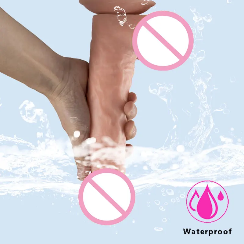 Hot Sale Girls Masturbation Sex Huge Realistic Dildo Adult Waterproof Product Erotic Toys For Woman