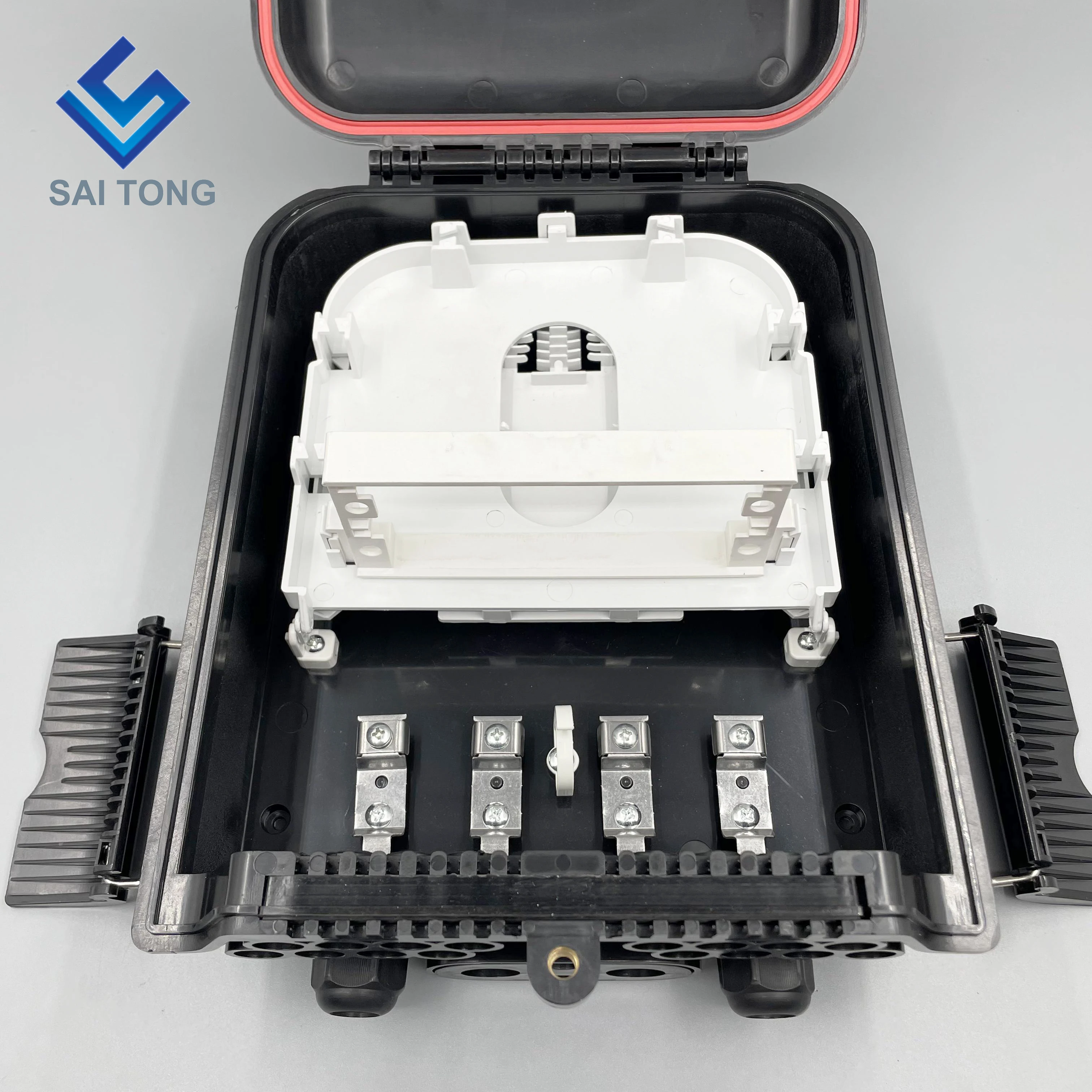 Factory High Quality 16 ports FTTH 16 Core Fiber Optic Splitter Box outdoor optic Fiber Terminal box of 4 in 16 out PLC type