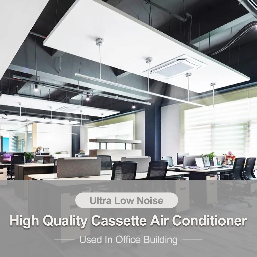 Puremind Gree Factory Price OEM 12000-60000Btu Ceiling Central 4 Way Cassette Air Conditioner Fan Coil Unit Ar Condicionado