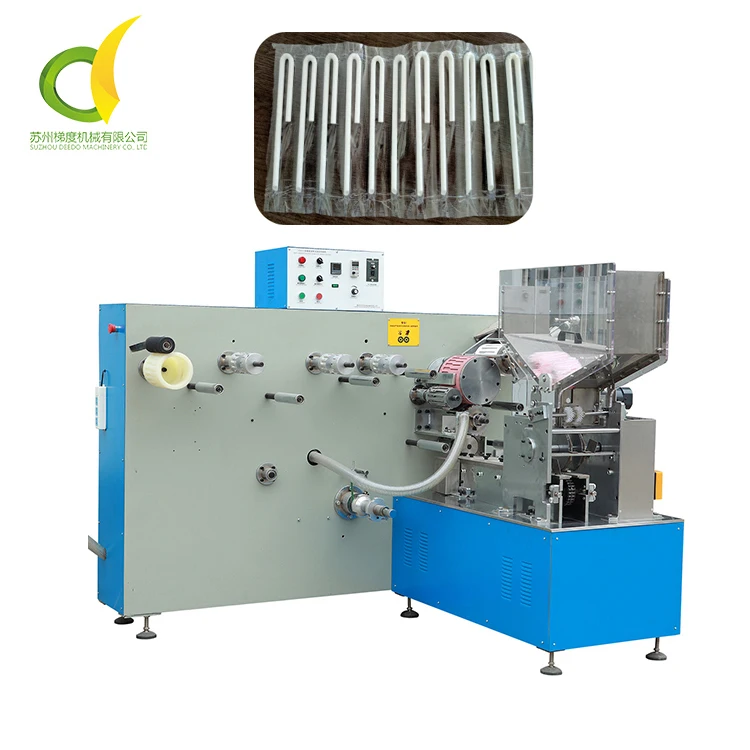 Juice Milk Drinking Paper Straw U Shape  Packing Machine