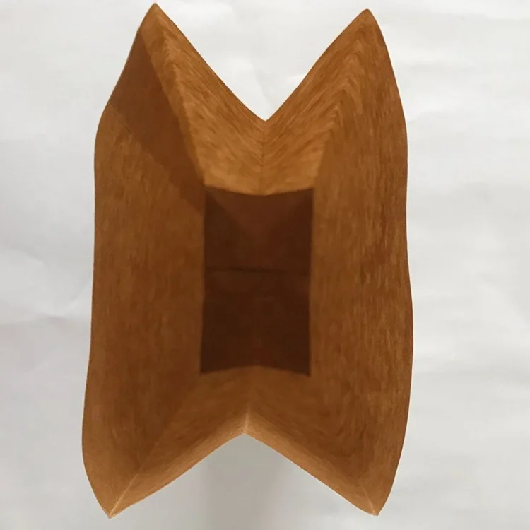 Recyclable take away fast food using glassine african wax kraft print paper bag