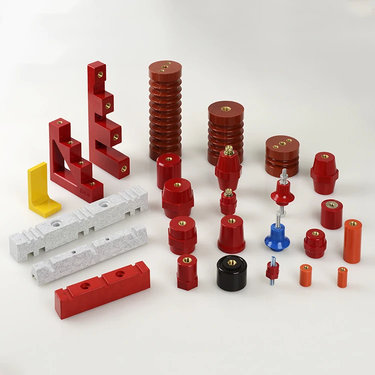 SM51 red bar busbar composite insulator , 7000v insulated silicone fiberglass 11kv pin insulator